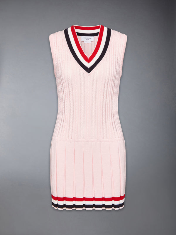 CRICKET RWB STRIPE BABY LADDER CABLE MINI DRESS - featured image