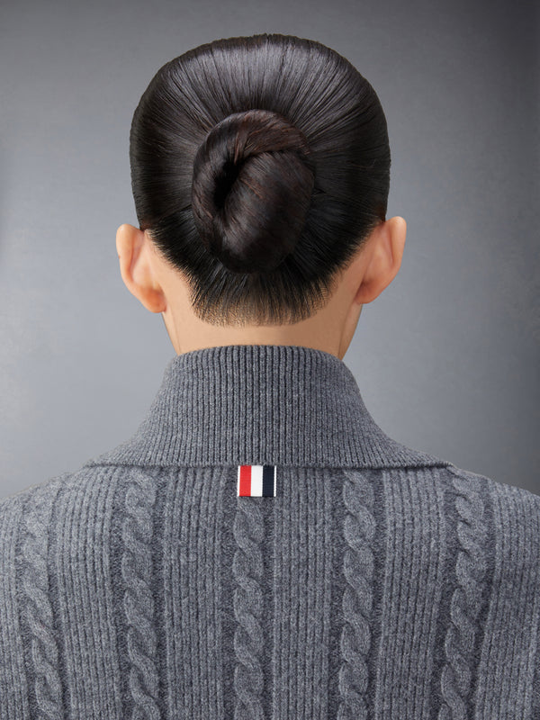 MERINO WOOL AND COTTON 4-BAR CABLE OVERCOAT - image 4