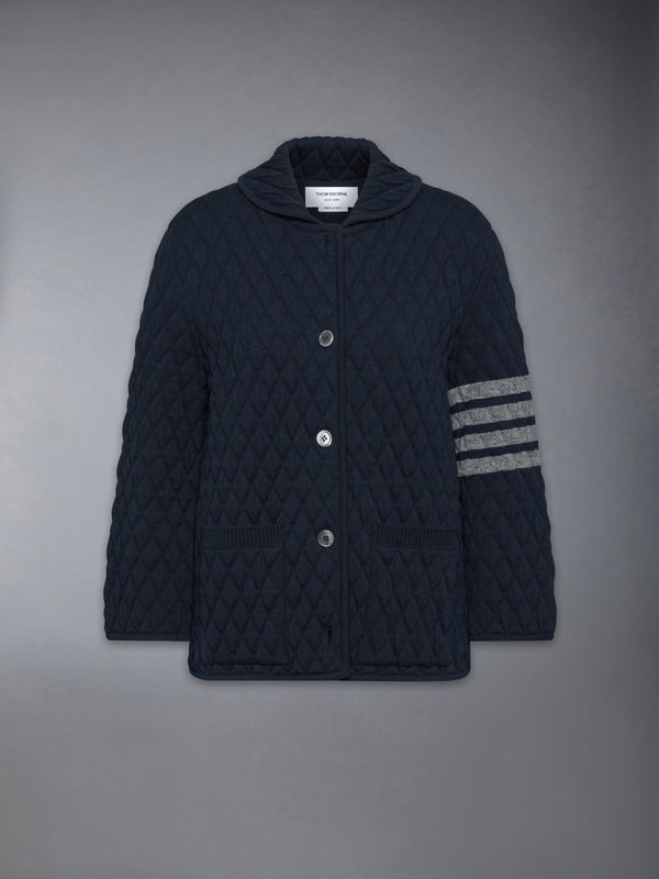 QUILTED KNIT JACQUARD MERINO WOOL 4-BAR WORK JACKET - featured image