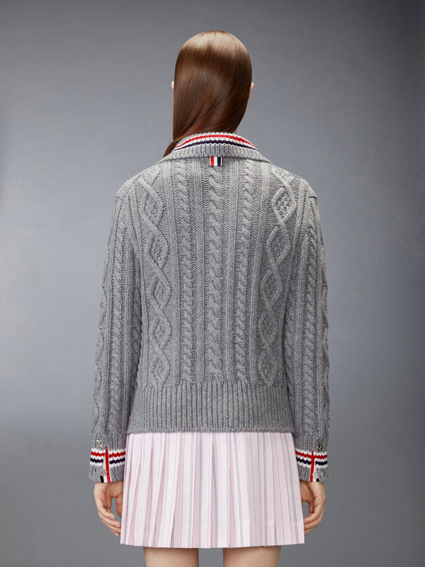 CASHMERE ARAN CABLE CARDIGAN JACKET - image 2