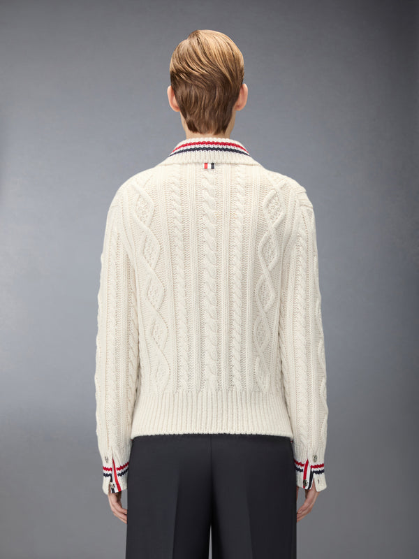 CASHMERE ARAN CABLE CARDIGAN JACKET - image 2