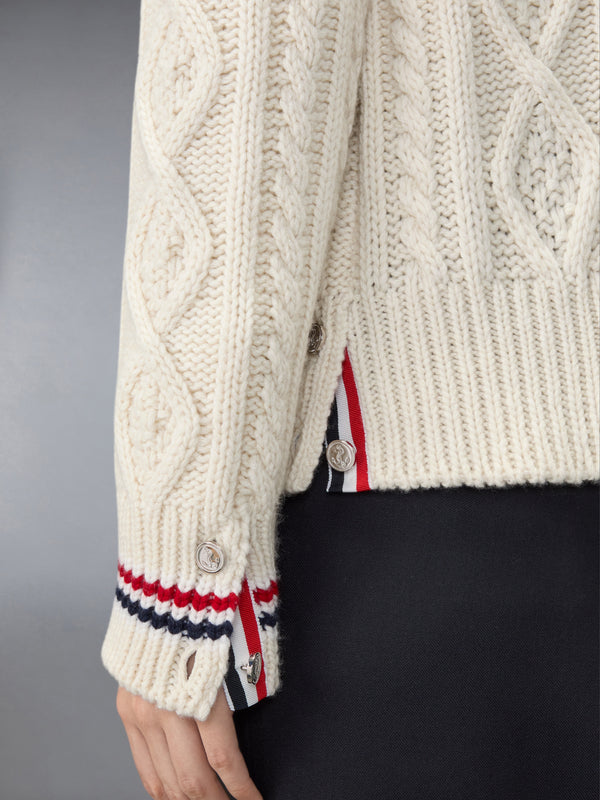 CASHMERE ARAN CABLE CARDIGAN JACKET - image 4