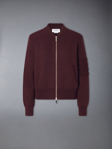 OTTOMAN MILANO STITCH 4-BAR  BOMBER JACKET BURGUNDY