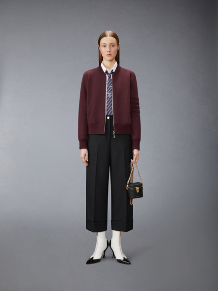 OTTOMAN MILANO STITCH 4-BAR  BOMBER JACKET BURGUNDY