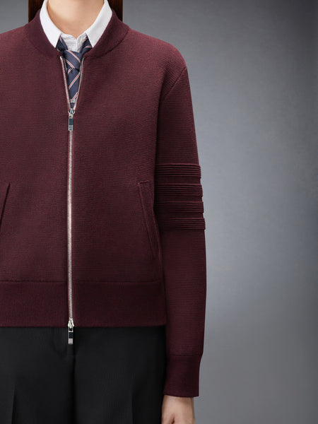 OTTOMAN MILANO STITCH 4-BAR  BOMBER JACKET BURGUNDY