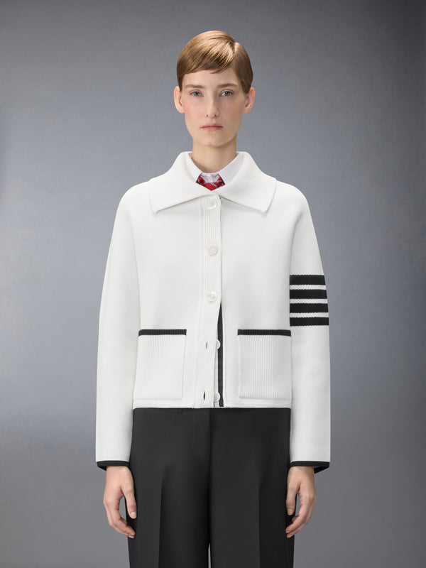 COTTON PIQUE STITCH 4-BAR JACKET - image 1