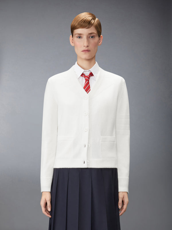 MERINO WOOL 4-BAR TROMPE L'OEIL CARDIGAN JACKET - image 1