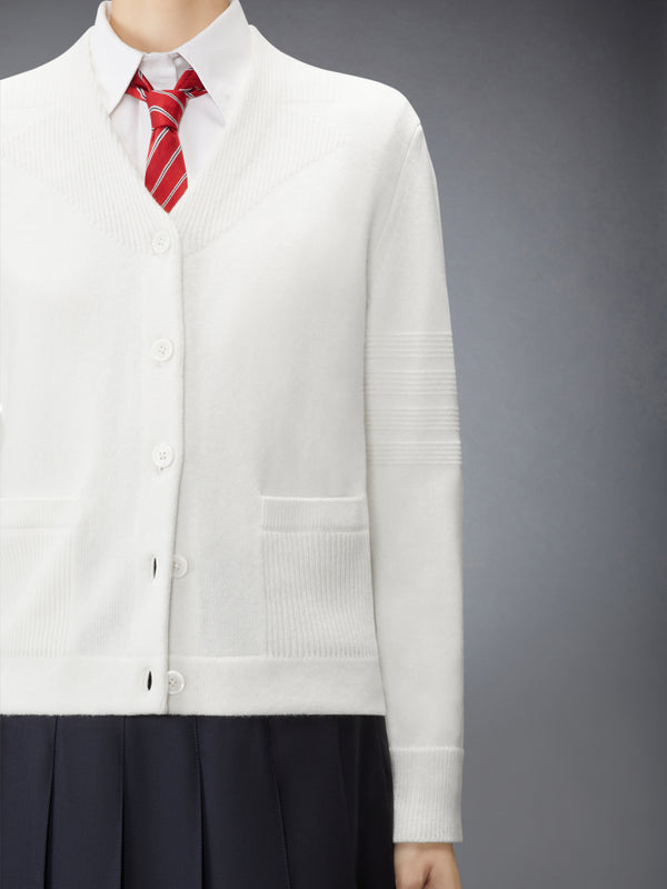MERINO WOOL 4-BAR TROMPE L'OEIL CARDIGAN JACKET - image 5