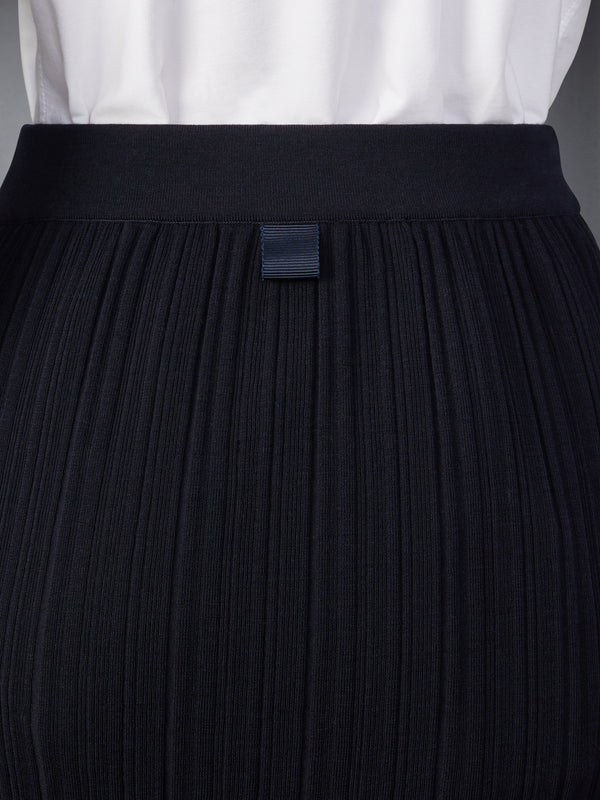 WOOL CREPE RIB STITCH MIDI PLISSE SKIRT - image 6