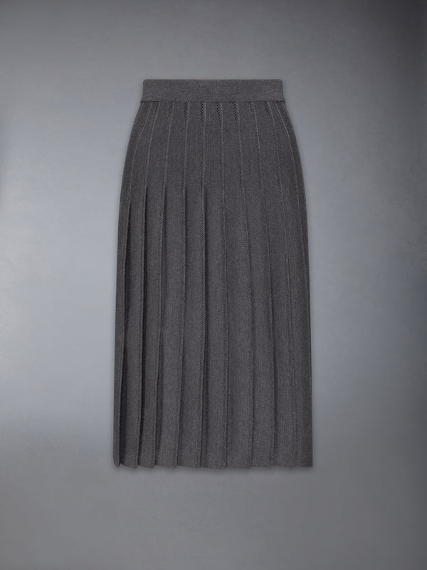 WOOL SILK POINTELLE PLEATED SKIRT - featured image