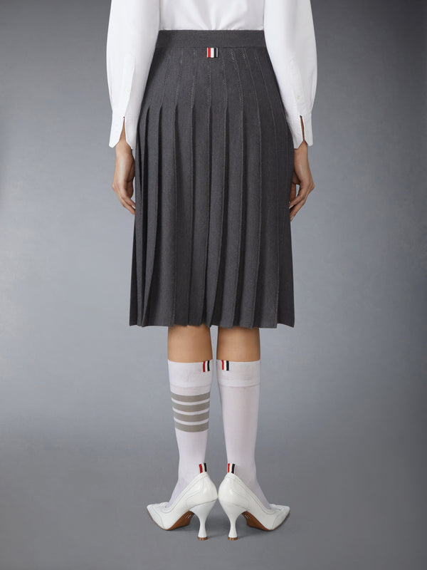 WOOL SILK POINTELLE PLEATED SKIRT - image 3