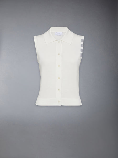 COTTON 4-BAR CROPPED SHIRT WHITE