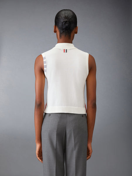 COTTON 4-BAR CROPPED SHIRT WHITE