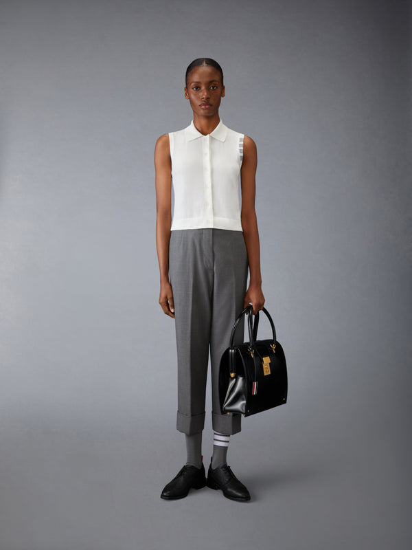 COTTON 4-BAR CROPPED SHIRT - image 3