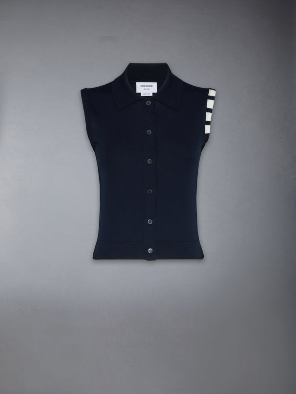 COTTON 4-BAR CROPPED SHIRT - featured image