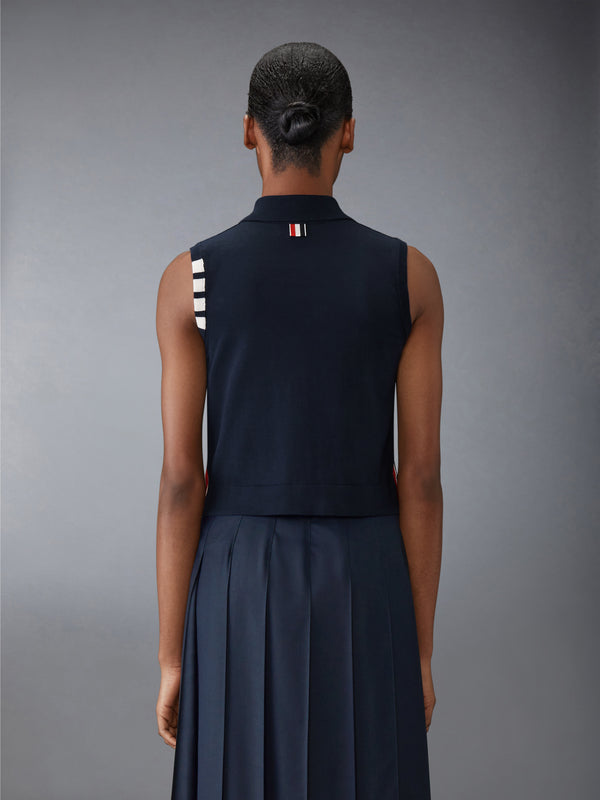 COTTON 4-BAR CROPPED SHIRT - image 2