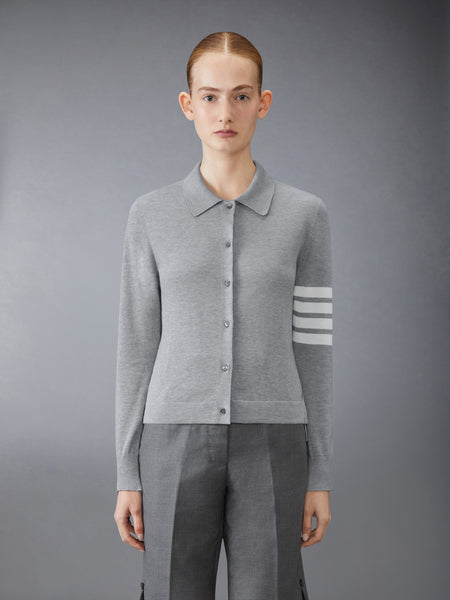 COTTON 4-BAR SHIRT LT GREY