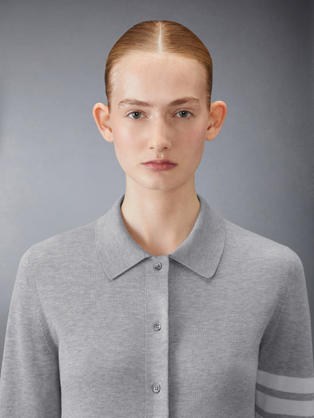 COTTON 4-BAR SHIRT LT GREY