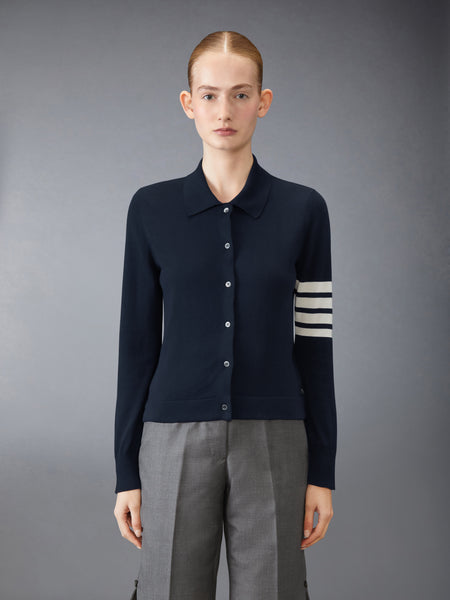 COTTON 4-BAR SHIRT NAVY