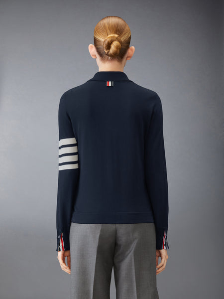 COTTON 4-BAR SHIRT NAVY