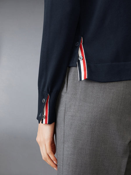 COTTON 4-BAR SHIRT NAVY
