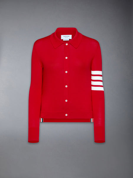 COTTON 4-BAR SHIRT RED