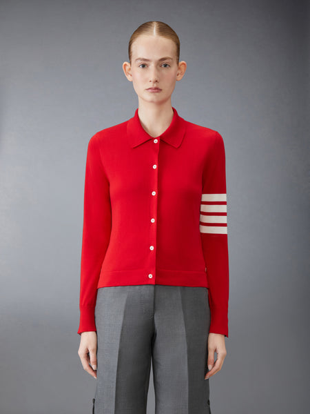 COTTON 4-BAR SHIRT RED