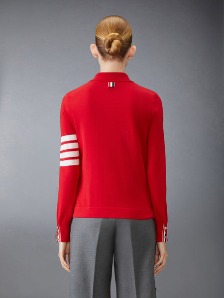 COTTON 4-BAR SHIRT RED