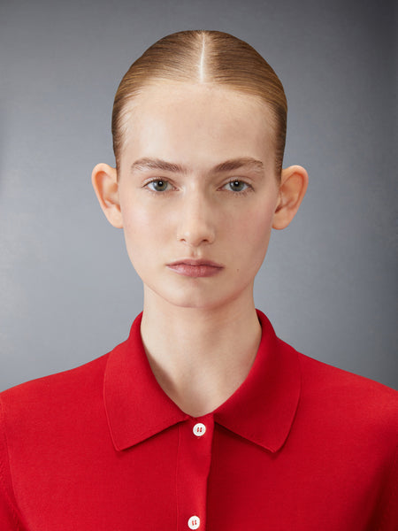 COTTON 4-BAR SHIRT RED