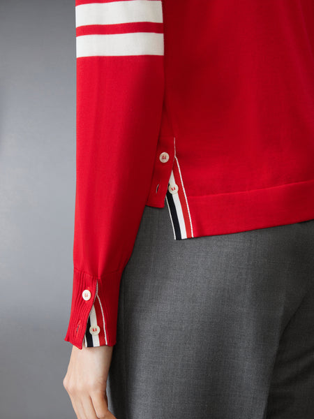 COTTON 4-BAR SHIRT RED