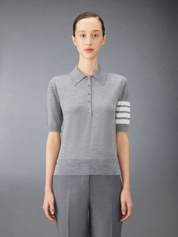 WOOL 4-BAR RELAXED POLO - featured image