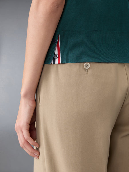 WOOL 4-BAR RELAXED POLO ダーク グリーン
