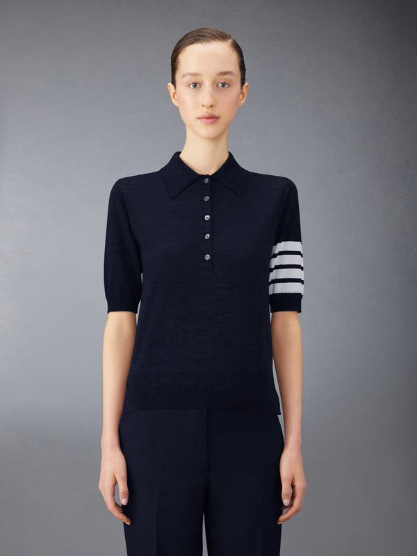 WOOL 4-BAR RELAXED POLO - featured image