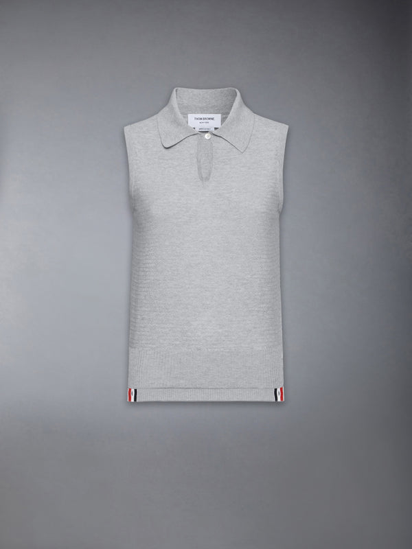 COTTON SILK KEYHOLE POLO - featured image