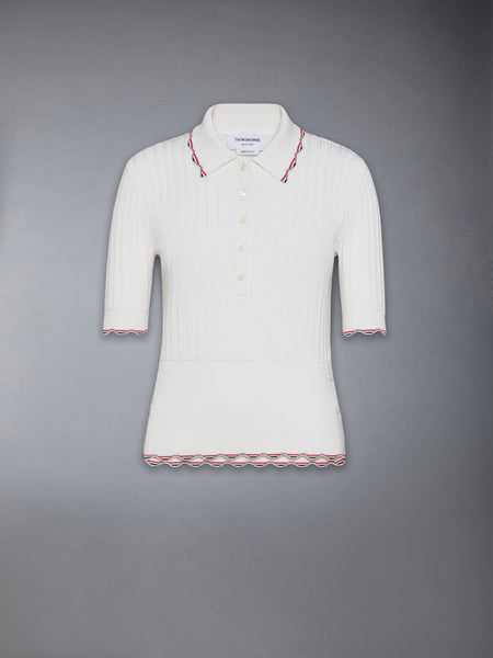 SILK COTTON POLO WHITE