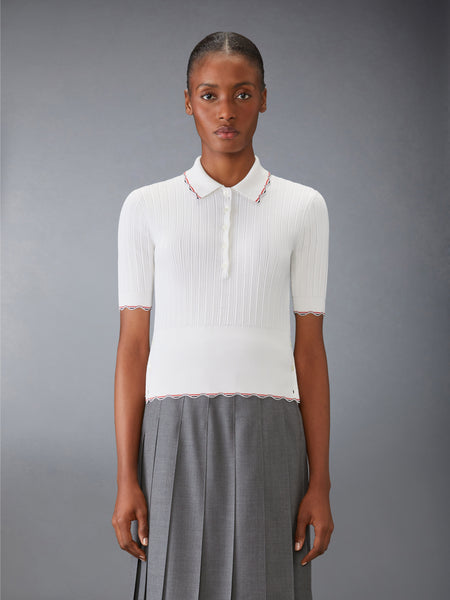 SILK COTTON POLO WHITE