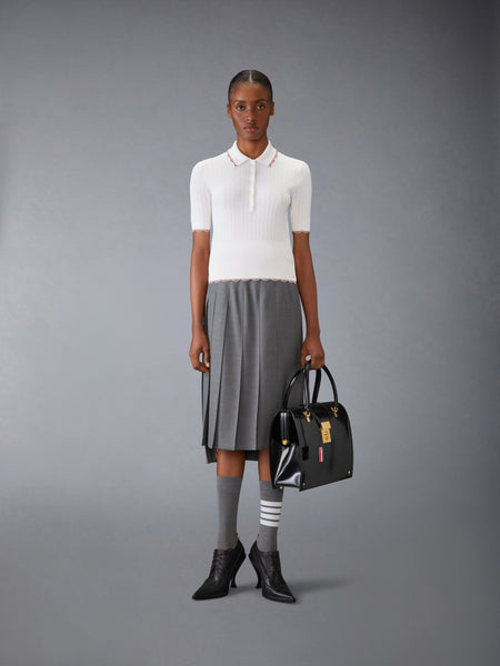 SILK COTTON POLO WHITE
