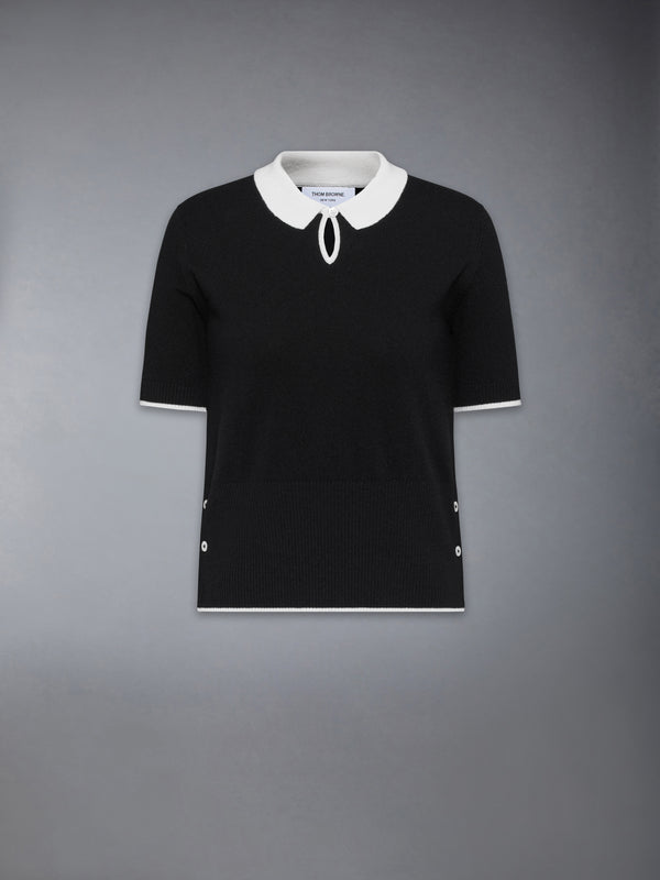 JERSEY STITCH CASHMERE POLO - featured image