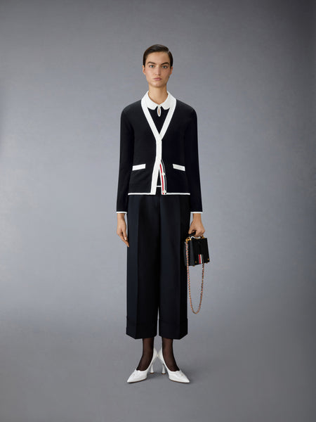 JERSEY STITCH CASHMERE POLO BLACK