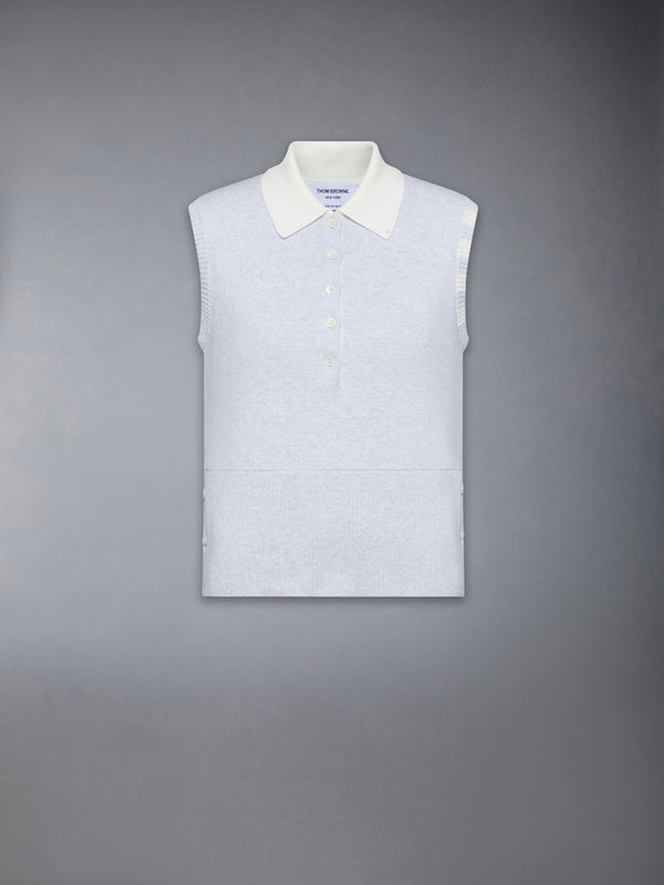 MILANO STITCH 4-BAR SLEEVELESS POLO - featured image