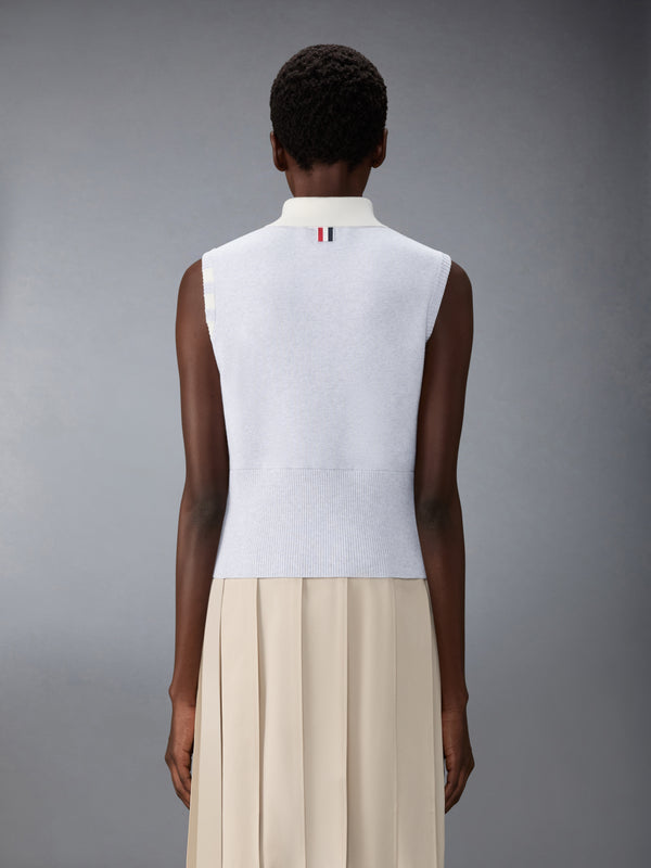 MILANO STITCH 4-BAR SLEEVELESS POLO - image 2