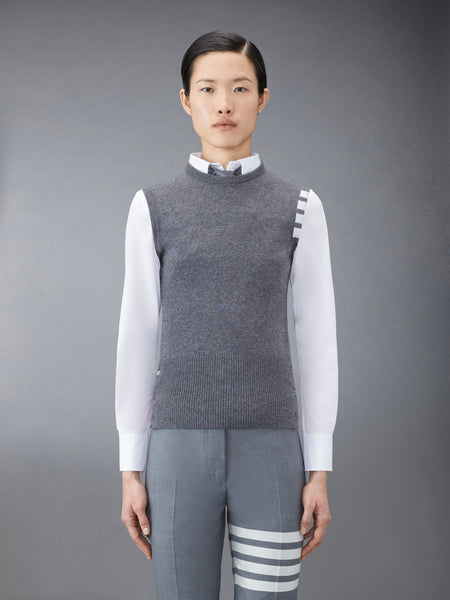 CLASSIC CASHMERE 4-BAR SHELL TOP DARK GREY