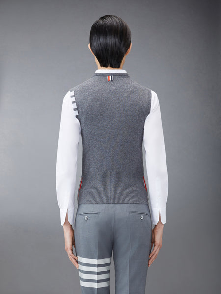 CLASSIC CASHMERE 4-BAR SHELL TOP DARK GREY