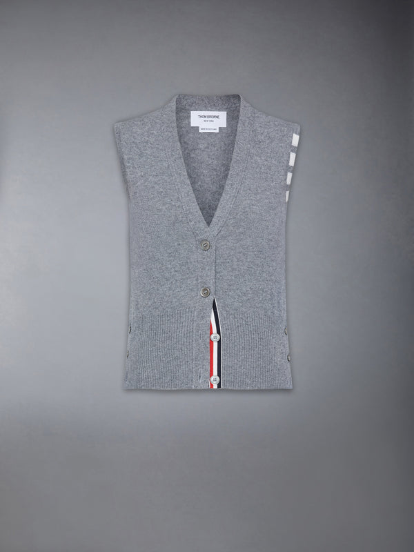 CASHMERE 4-BAR CARDIGAN VEST - featured image