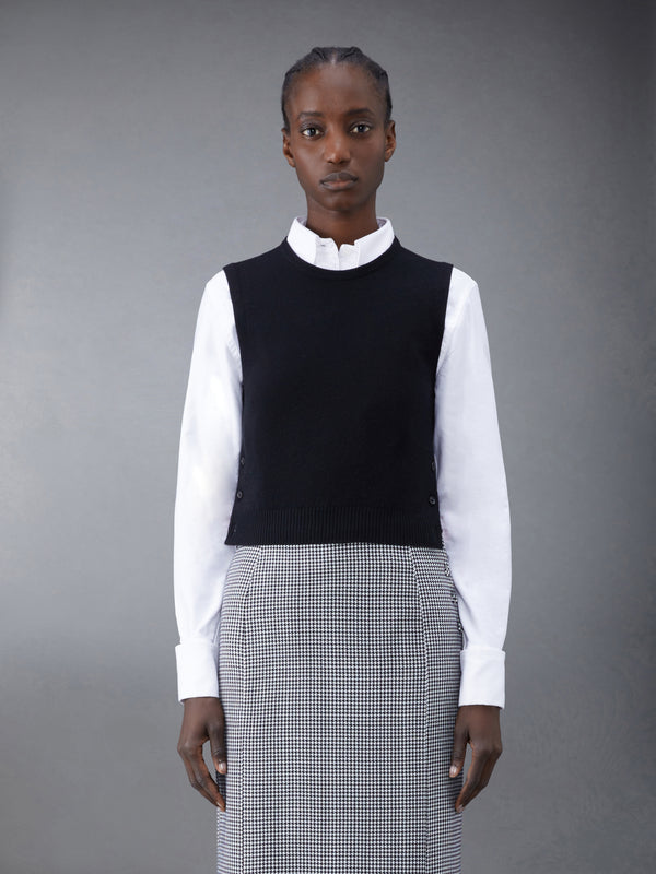 CASHMERE CROPPED CREW NECK SHELL TOP - featured image