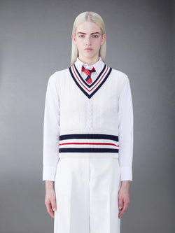 ARAN CABLE CASHMERE VEST
