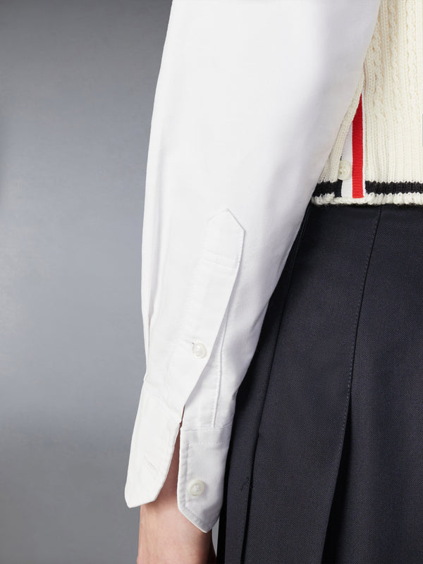 MERINO WOOL 4-BAR CROPPED CABLE CARDIGAN VEST - image 4
