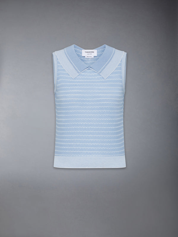 STRIPED TUCK STITCH SHELL TOP - featured image