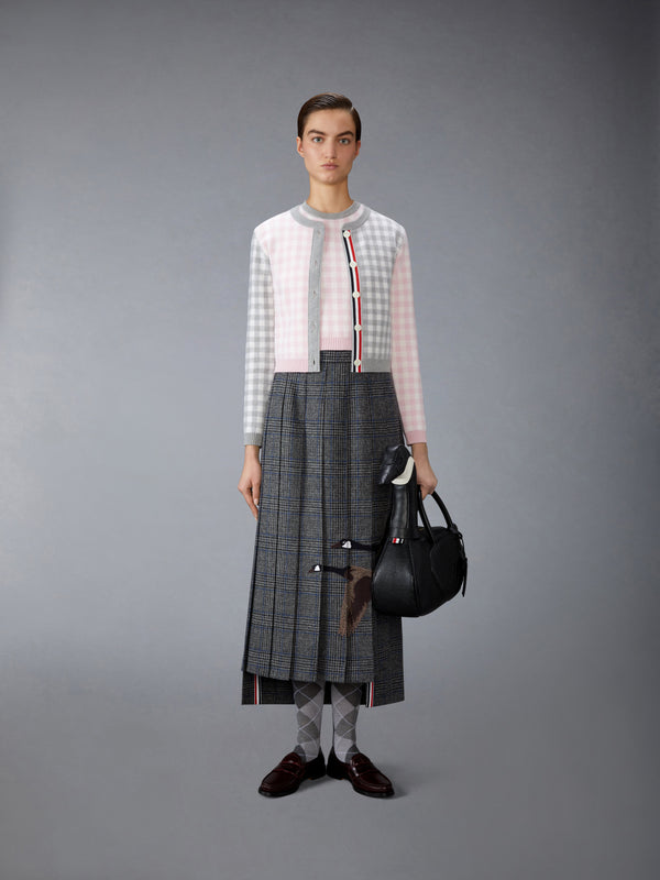 FUNMIX GINGHAM CHECK JACQUARD MERINO WOOL SHELL TOP - image 3