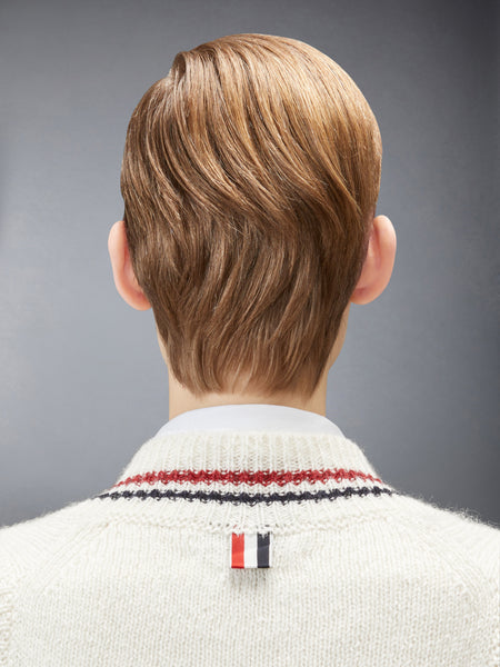 DONEGAL RWB STRIPE HECTOR POINTELLE VEST WHITE